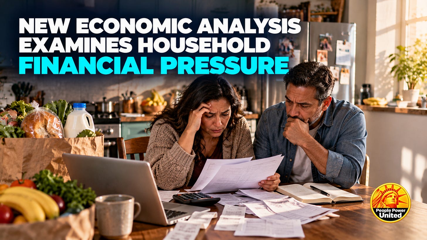 New economic analysis examines household financial pressure. New economic analysis examines household financial pressure.