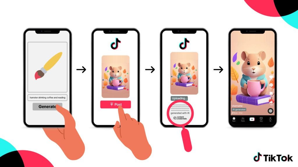 TikTok Label Video Contenu Genere Par Intelligence Artificielle