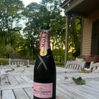 Champagne in the fridge.