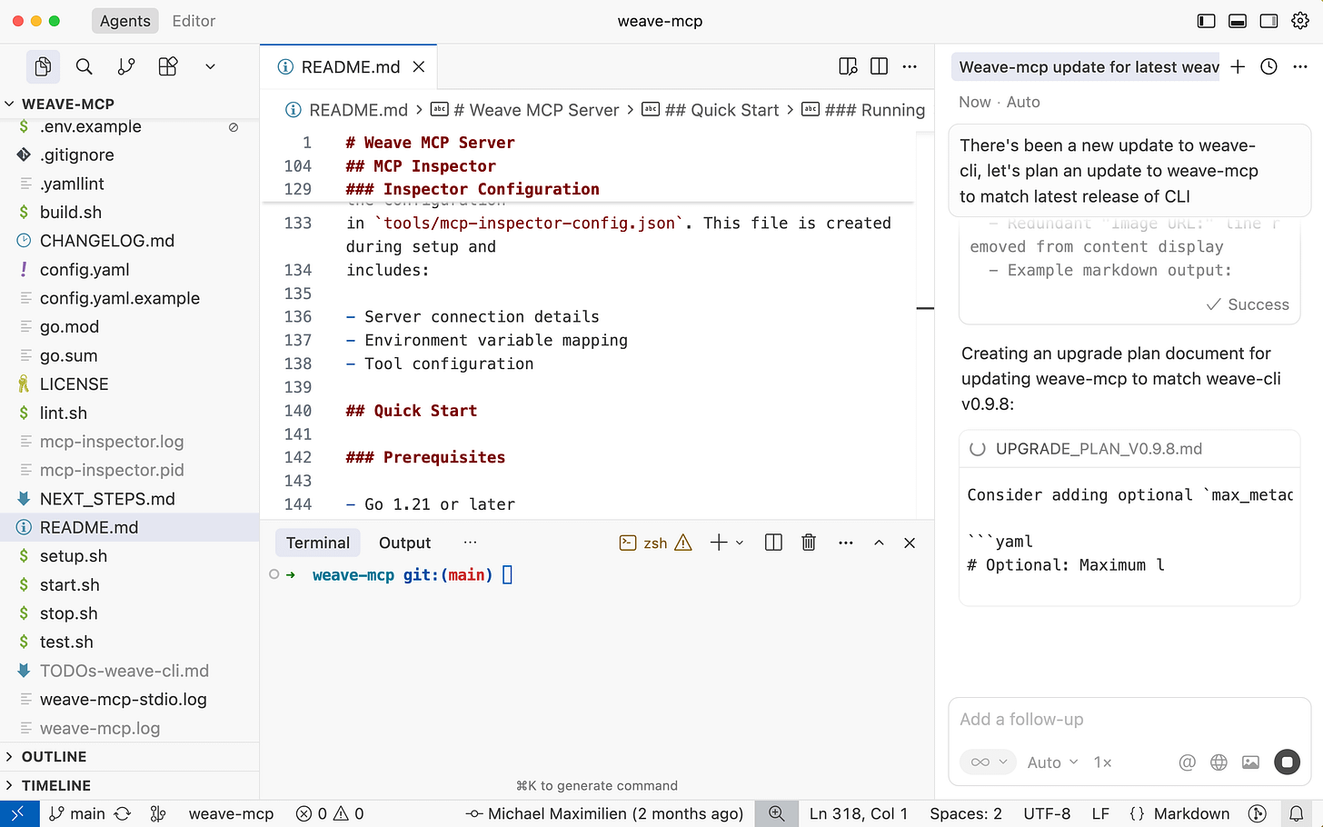 Cursor IDE interface