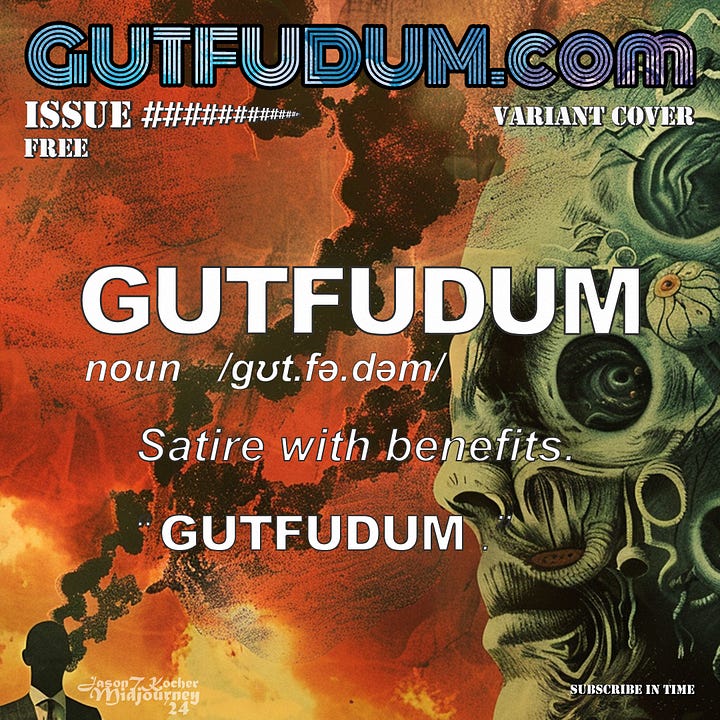 Abstract variant Sci-Fi Magazines featuring "Satire with Benefits".