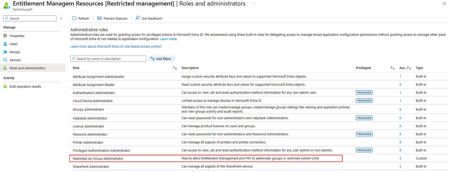 The Admin Units role and administrators