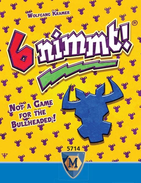 6 nimmt!, Mayfair Games, 2015 (image provided by the publisher)