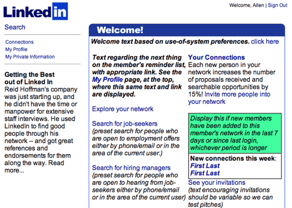 LinkedIn MVP