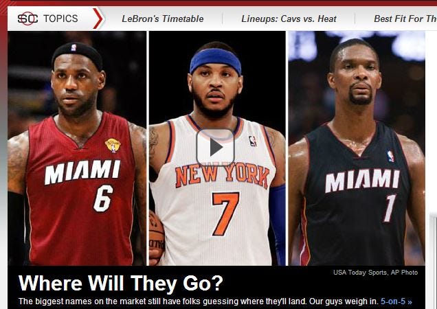 LeBron Carmelo and Bosh LeBron Carmelo and Bosh
