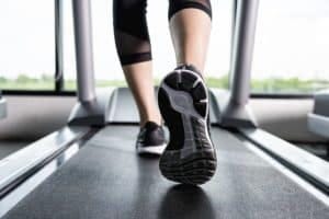 Feet on a treadmill Feet on a treadmill