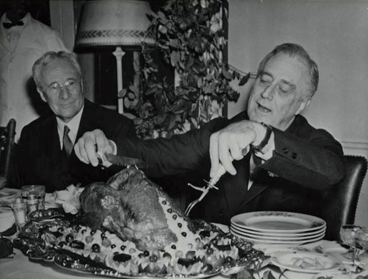 FDR celebrating Thanksgiving