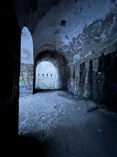 Fort San Cristóbal served as prison during the Spanish Civil War - the unforgiving concrete structure, often windowless, could not have been very hospitable. 