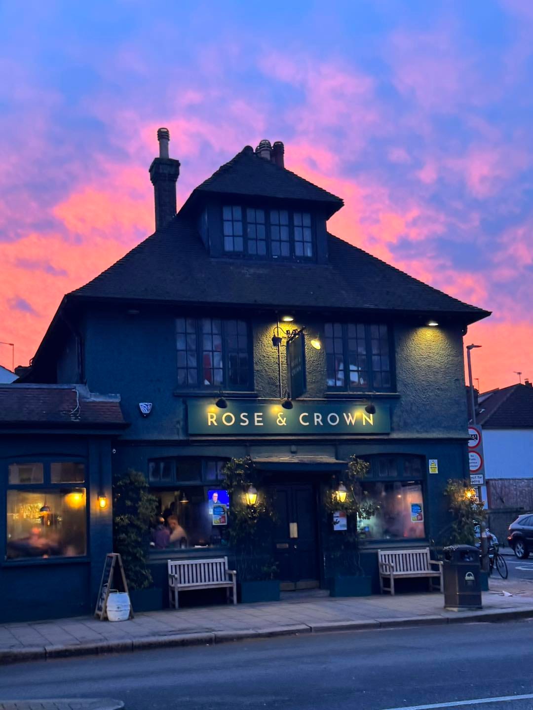 May be an image of 1 person, twilight and text