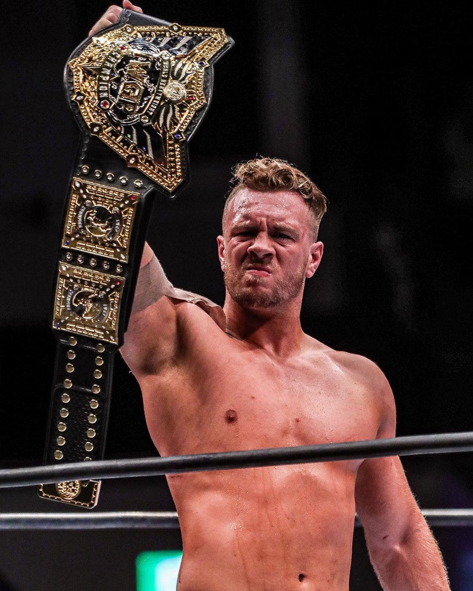 B/R Wrestling on Twitter: "Wow. Will Ospreay became the IWGP World  Heavyweight Champion after taking down Kota Ibushi at NJPW Sakura Genesis… "