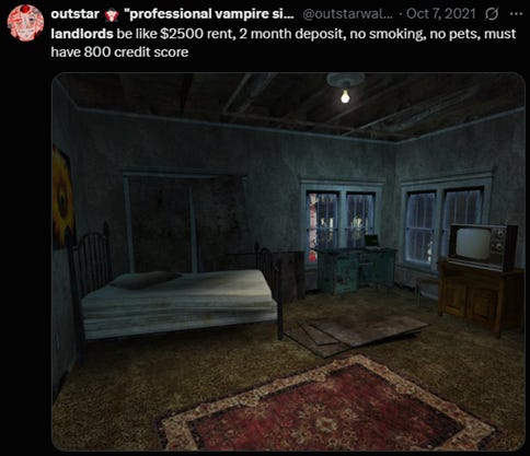 A screenshot of a decrepid room in a video game

