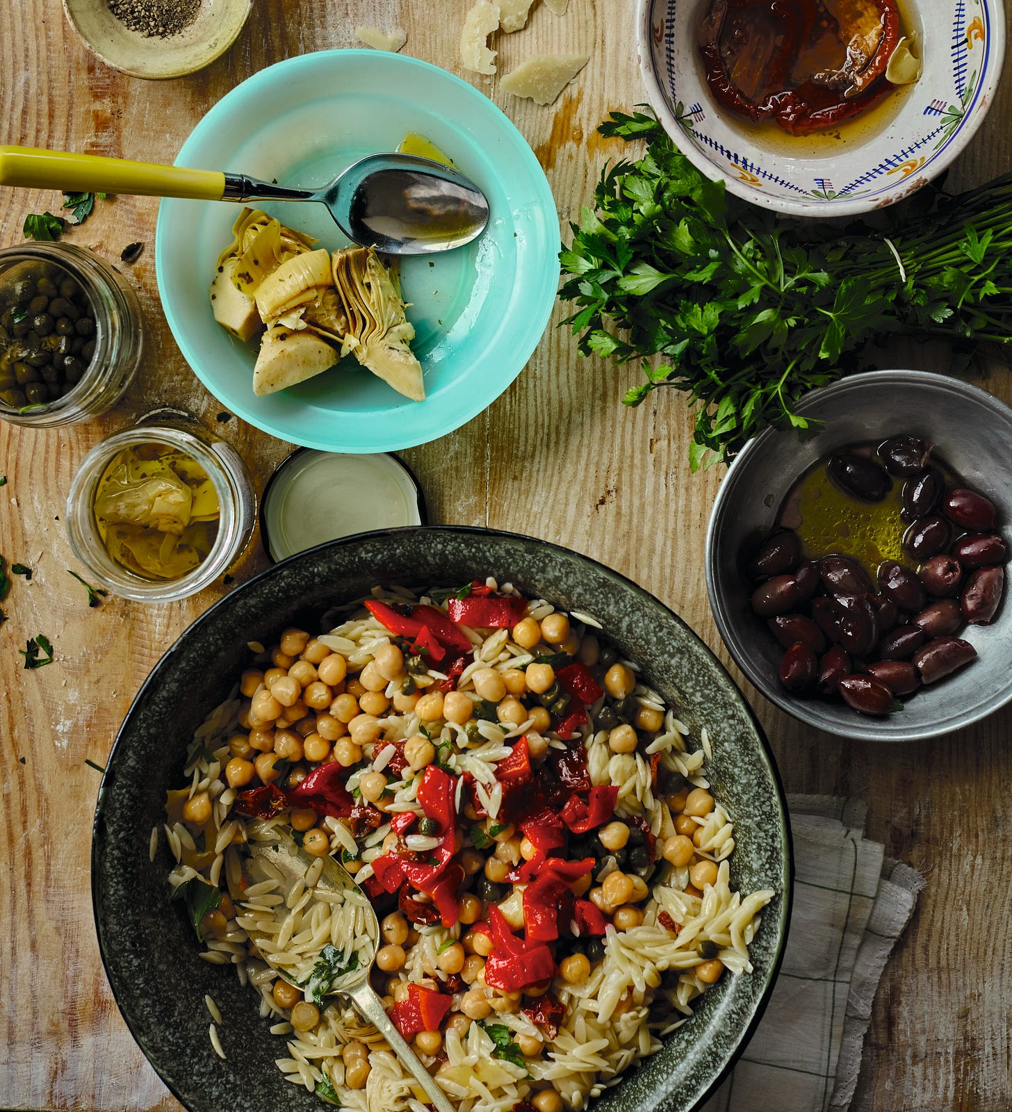 Antipasti salad from Georgina Hayden's MEDESQUE cookbook Antipasti salad from Georgina Hayden's MEDESQUE cookbook