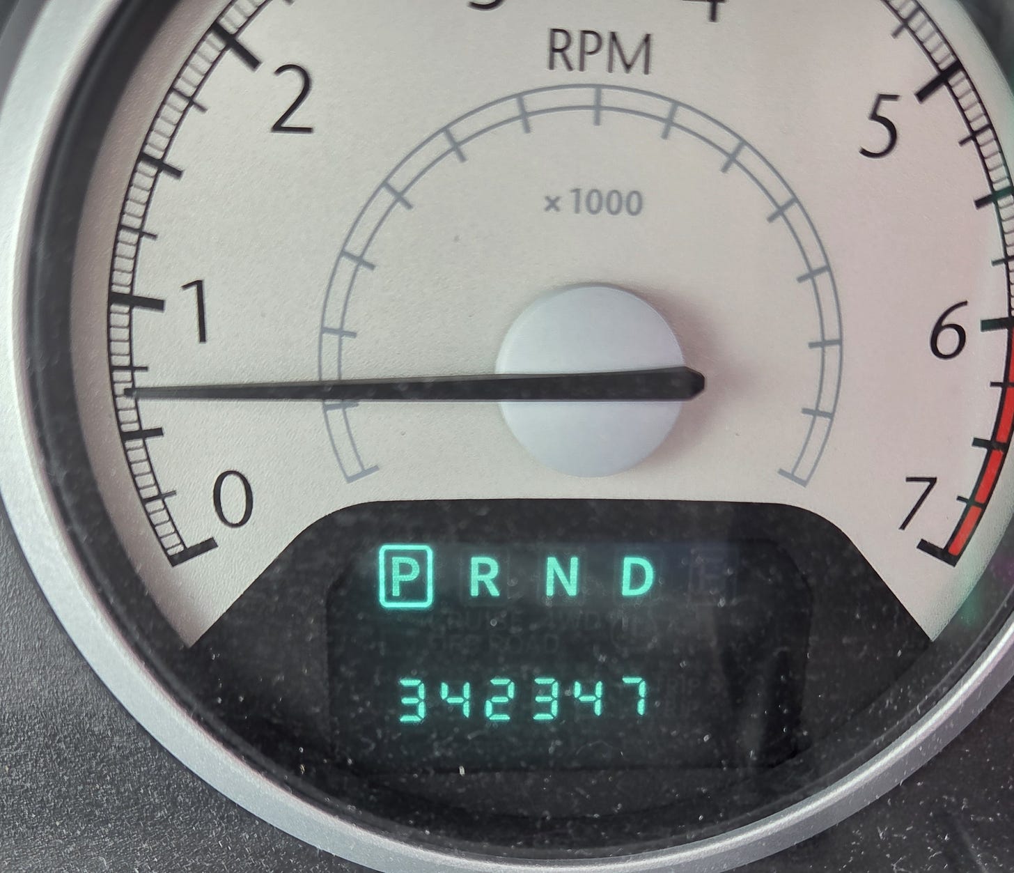 The same van's odometer today - 342,347 miles and still climbing The same van's odometer today - 342,347 miles and still climbing