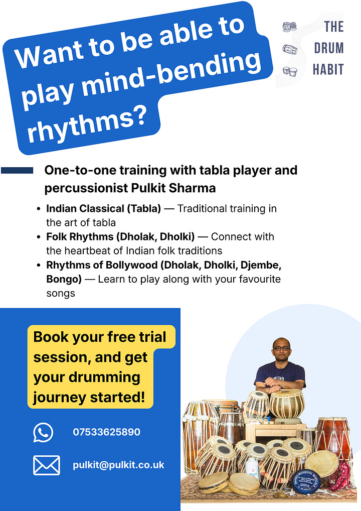 Leaflet front and back for a music teacher