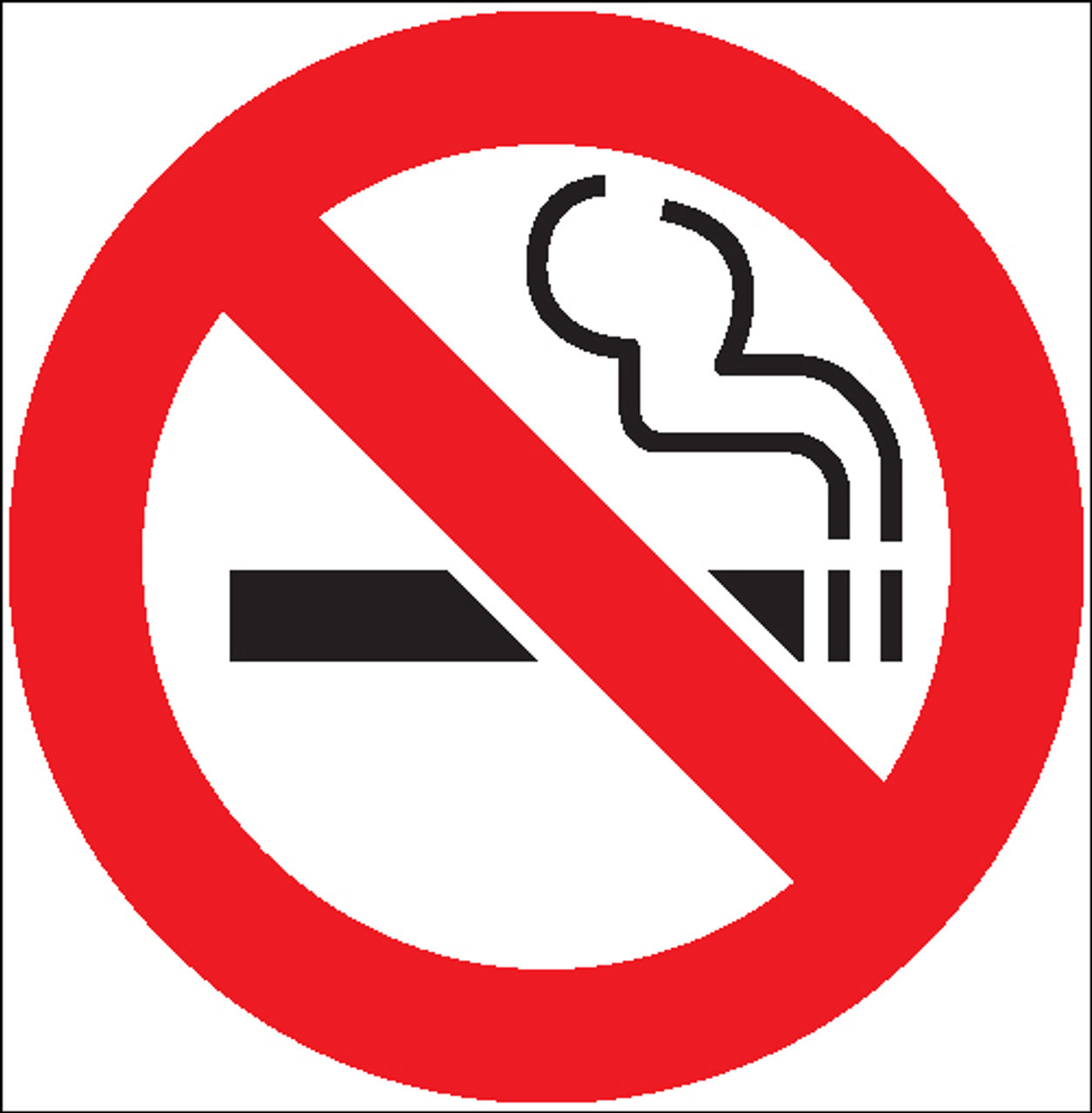 Zing No Smoking Window Decal, No Smoking Symbol, Available in Different Sizes and Materials