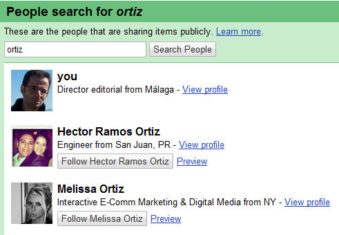People en el Google Reader People en el Google Reader