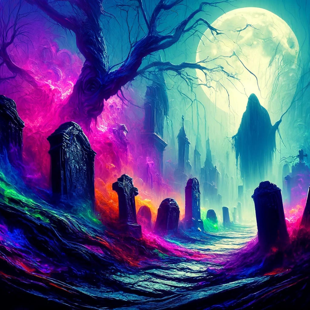 Spooky graveyard