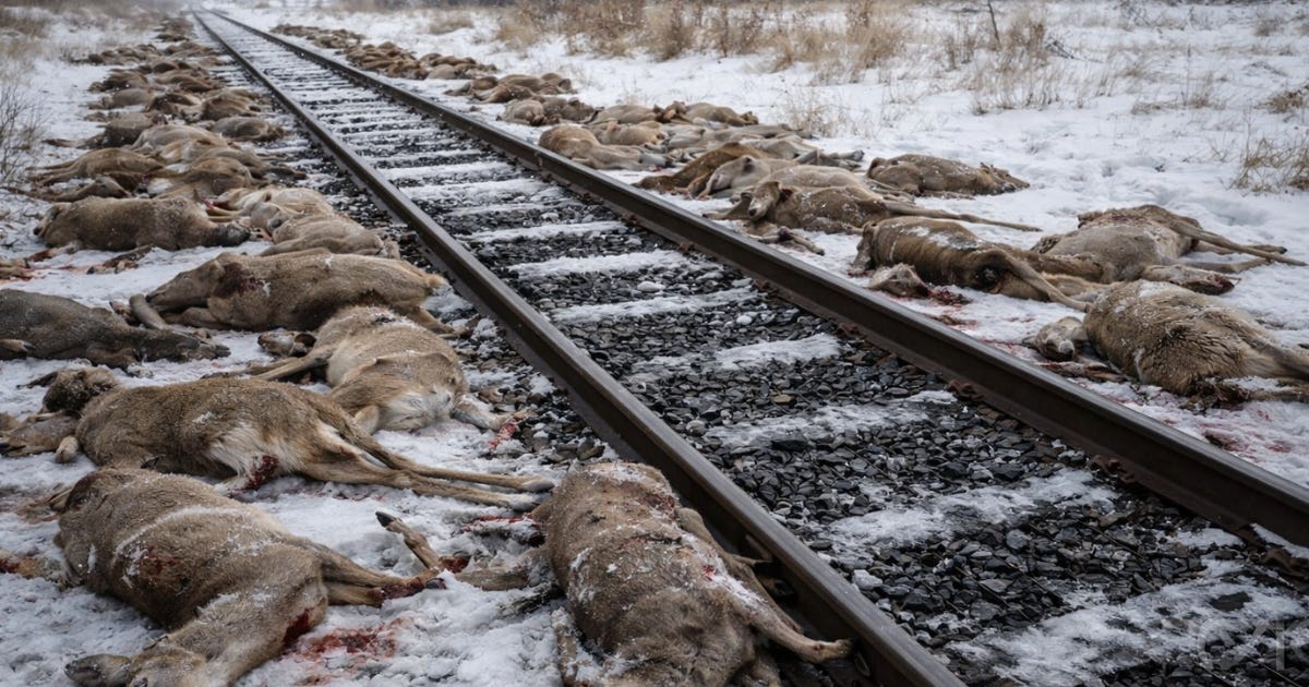 County Left Rattled After 100 Dead Deer Discovered Along Train Tracks ...