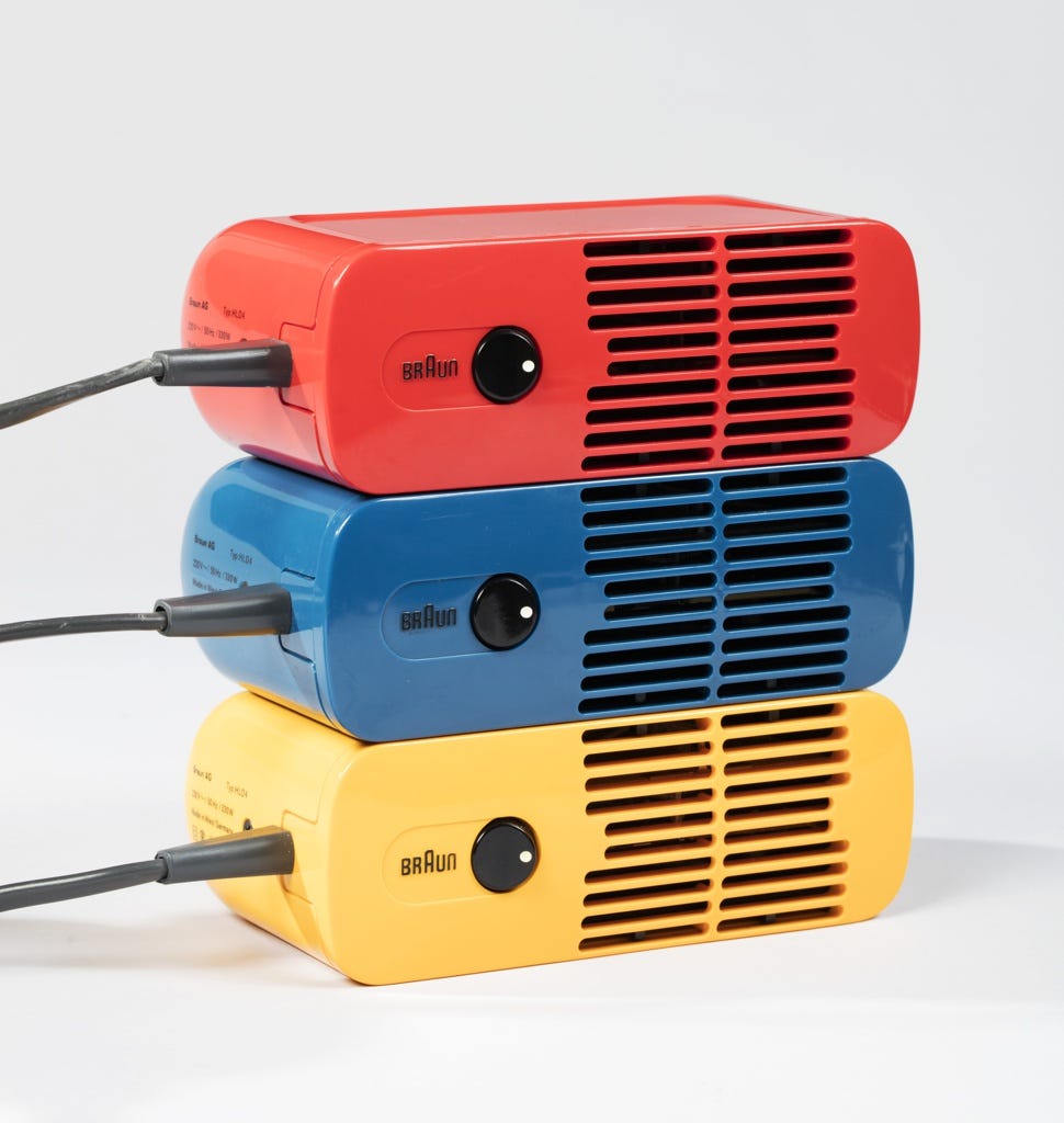 Three HLD 4 No. 4416 Hair Dryers; 1970; Designed by Dieter Rams