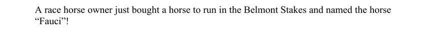 Diary screenshot mentioning the horse Fauci at Belmont Park Diary screenshot mentioning the horse Fauci at Belmont Park