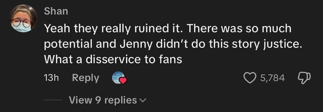 r/tsitp - Genuinely don’t know how Jenny is going to salvage this. It feels like the damage has been done.