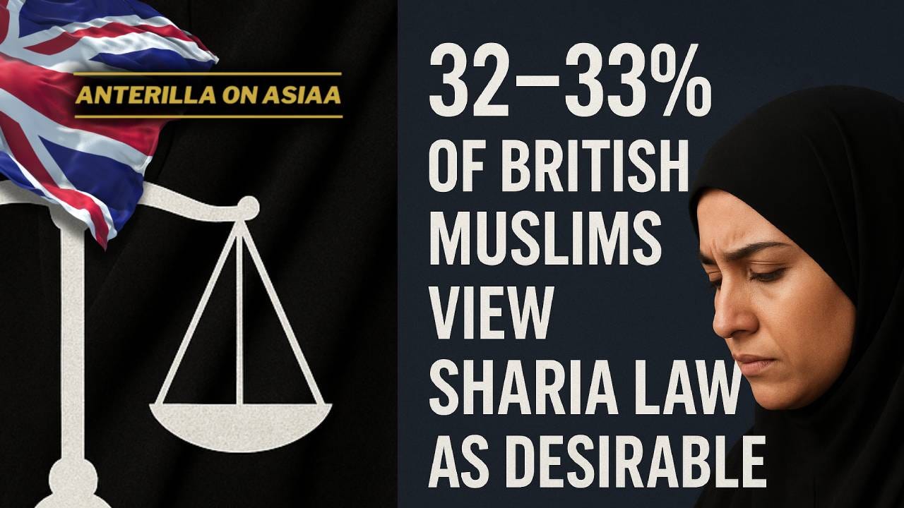 Britannian oikeistokonservatiivisen ajatushautomon Henry Jackson Societyn (HJS) marraskuussa 2025 julkaisema mielipidemittaus paljastaa, että 32–33 prosenttia maan muslimeista pitää šaria-lain käyttöönottoa Britanniassa ”toivottavana”. 