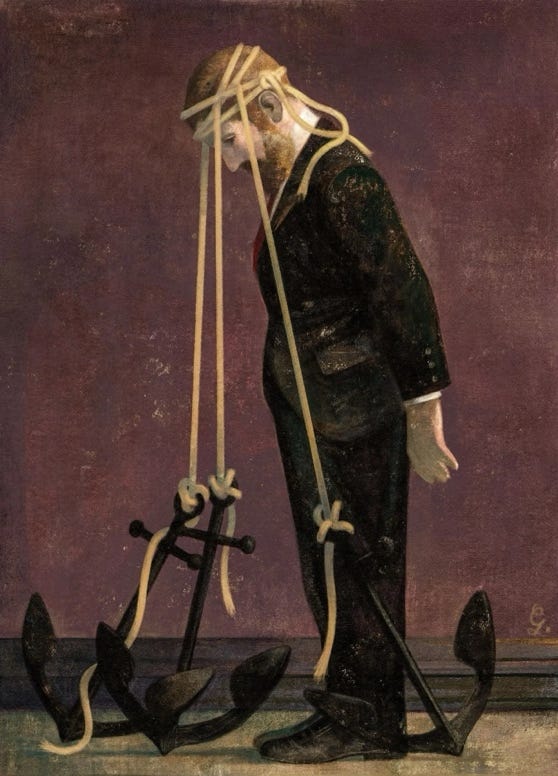 A person tied to a rope

Description automatically generated