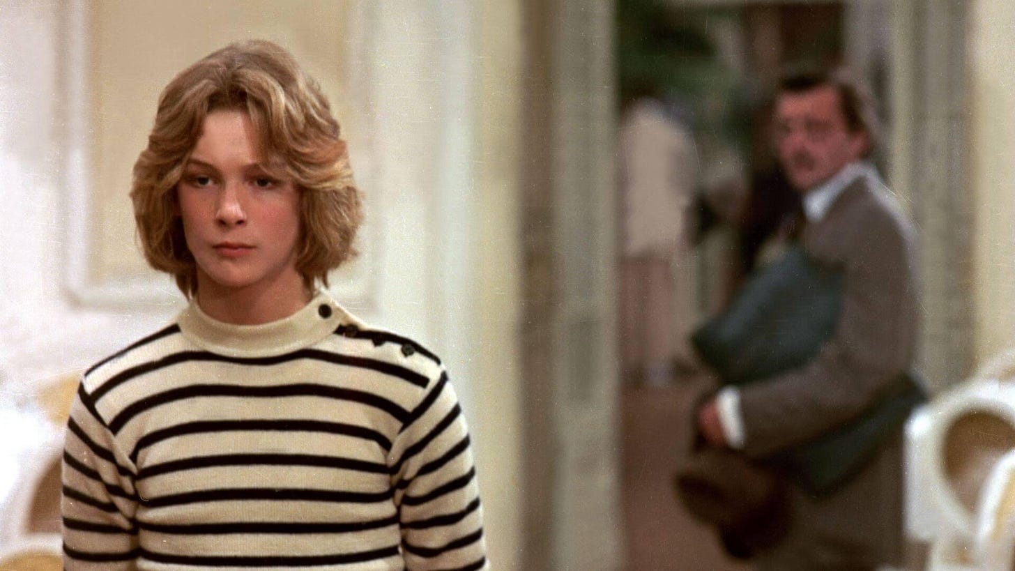 Björn Andrésen in Death in Venice by Luchino Visconti wearing stripes
