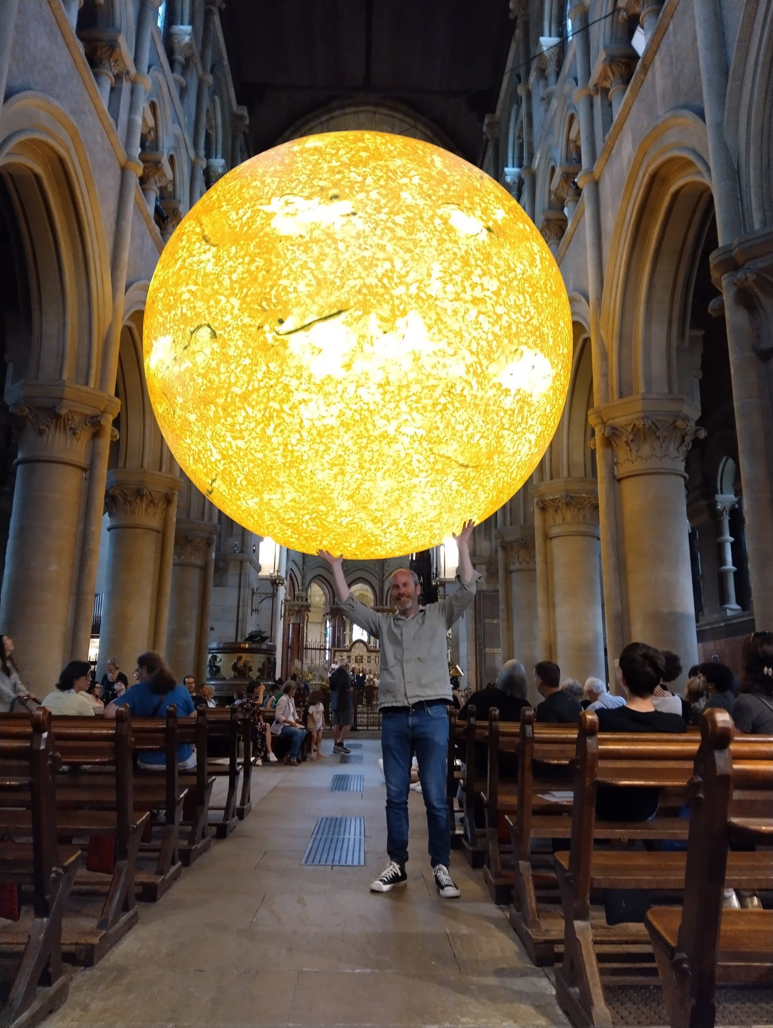 At the “Helios” exhibition in Saint Fin Barre’s Cathedral supported by Cork City Council’s Climate Action Directorate.