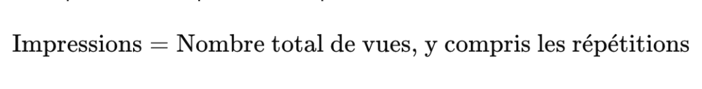 calcul méthode impressions