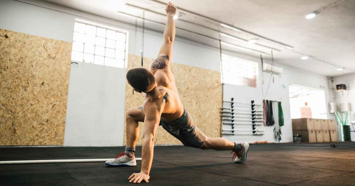 Man performing the worlds greatest stretch