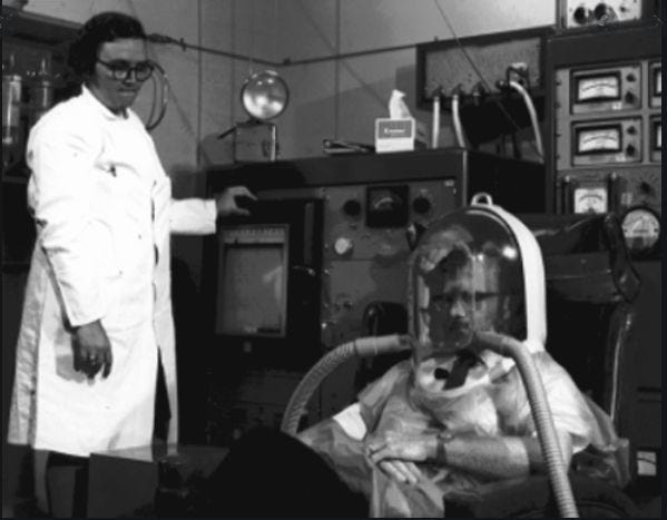 Inhaling radioactive substances