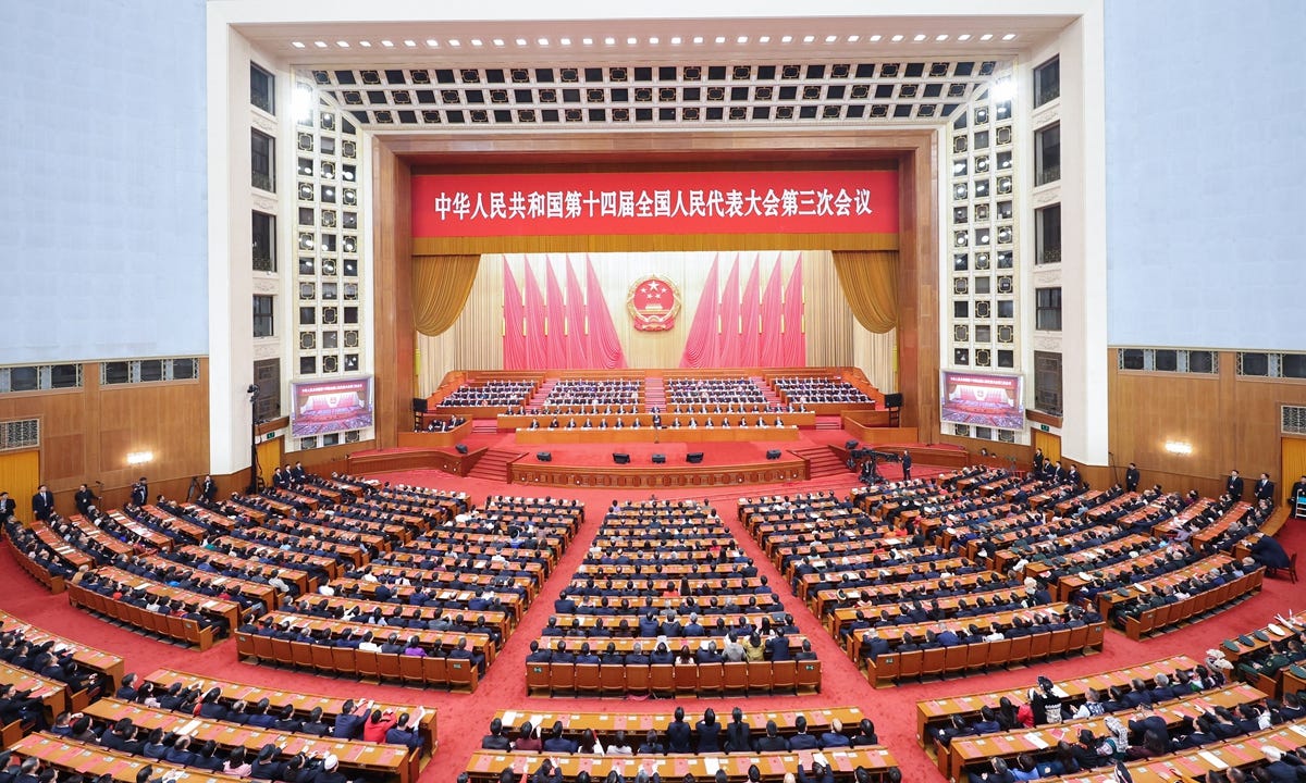 China's national legislature holds closing meeting of annual session -  Global Times