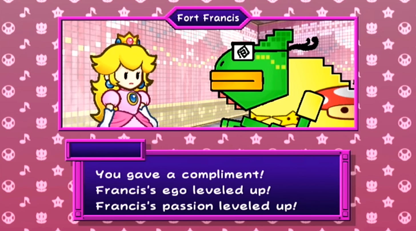 Francis in Super Paper Mario. Nintendo, 2007