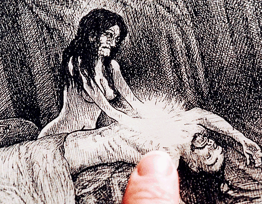 A sketch pencil drawing of an old woman strangling a man in his sleep. There is a strange glow around the man's heart. A sketch pencil drawing of an old woman strangling a man in his sleep. There is a strange glow around the man's heart.