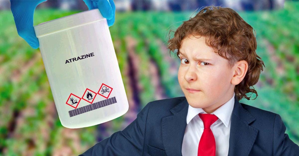 atrazine jar and boy on right