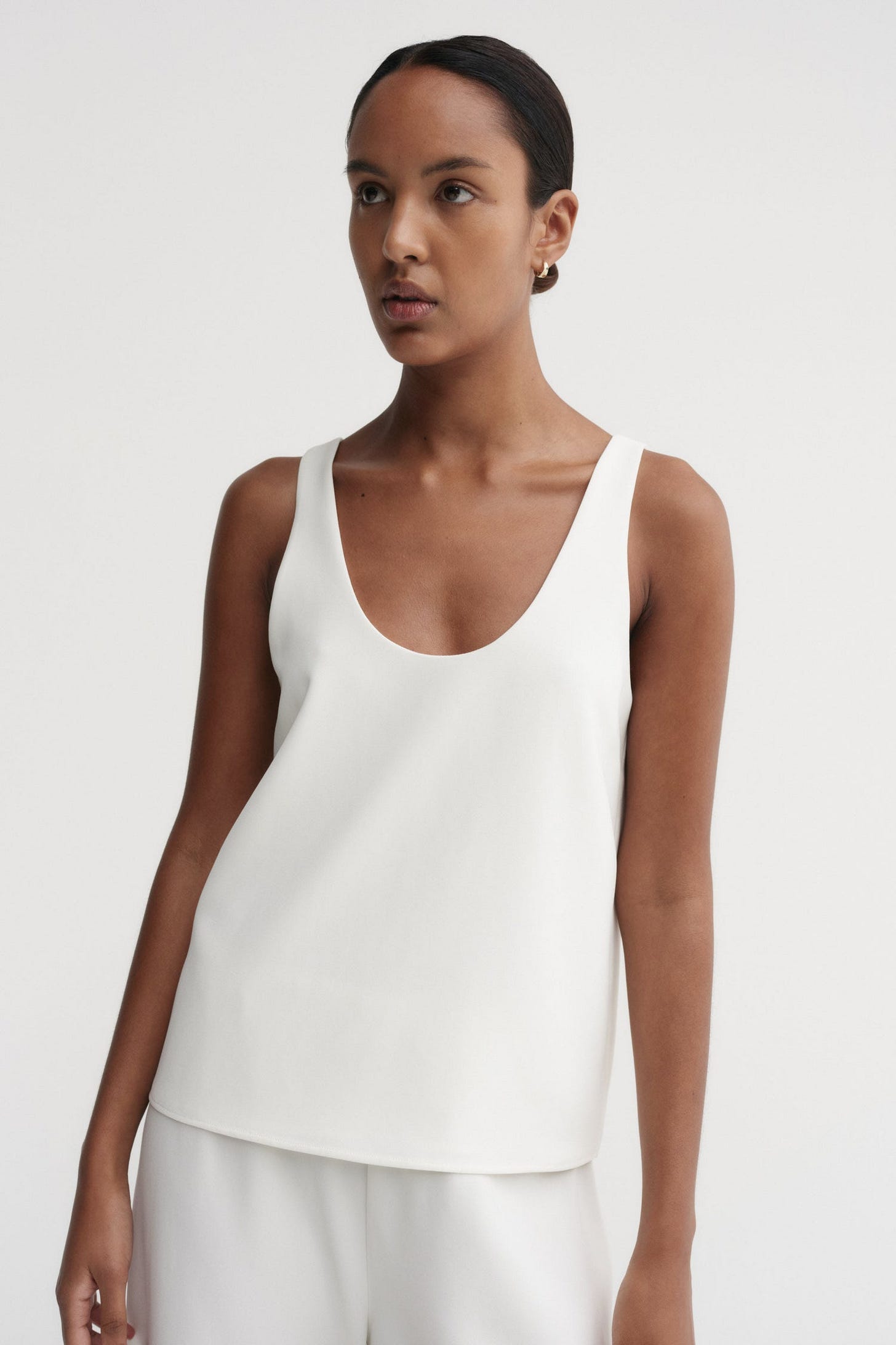 Romy Crepe Top, cream