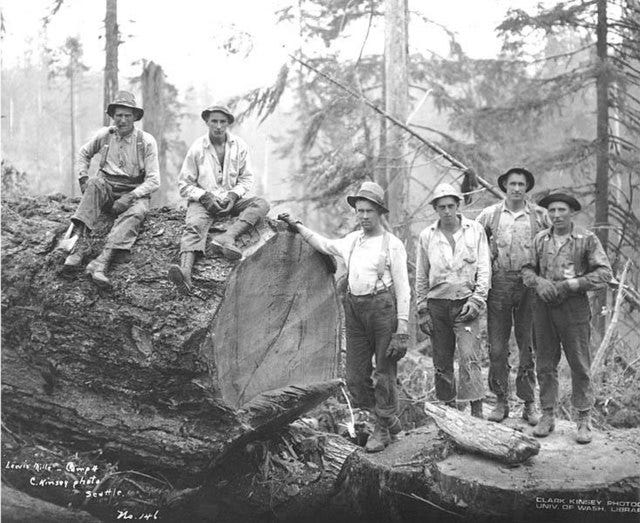 Loggers in Pacific County Washington, 1922