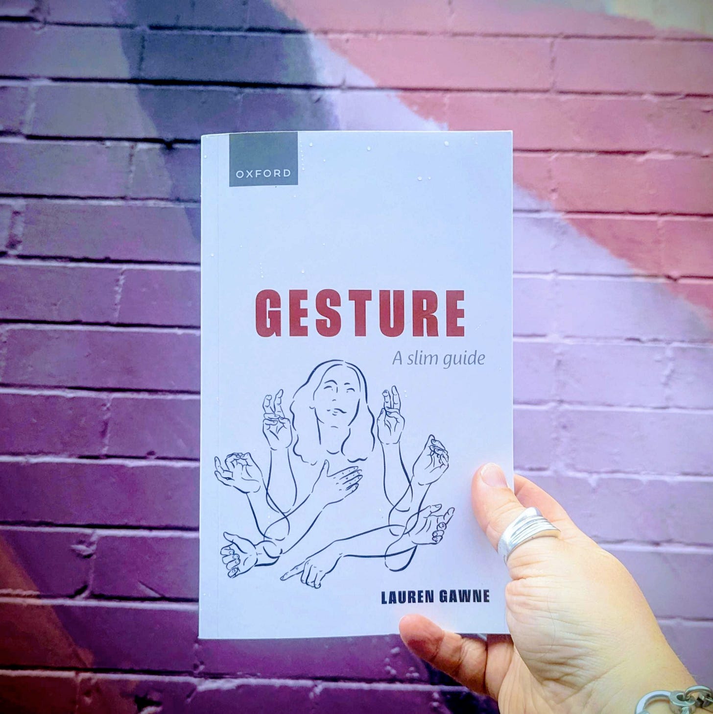 The book "Gesture: A Slim Guide" by Lauren Gawne, published by Oxford University Press