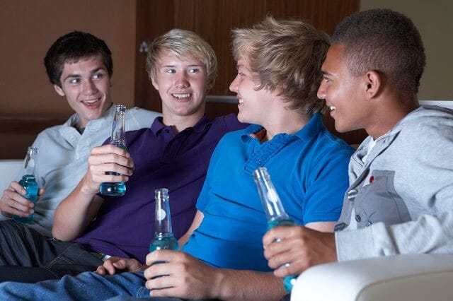 Minors with alcoholic beverages