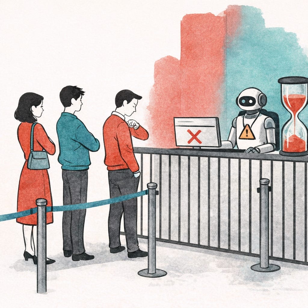 replica la imagen pero usa una paleta de 4 colores distintos a los actuales. quita el candado. coloca una reja entre el androide y las personas