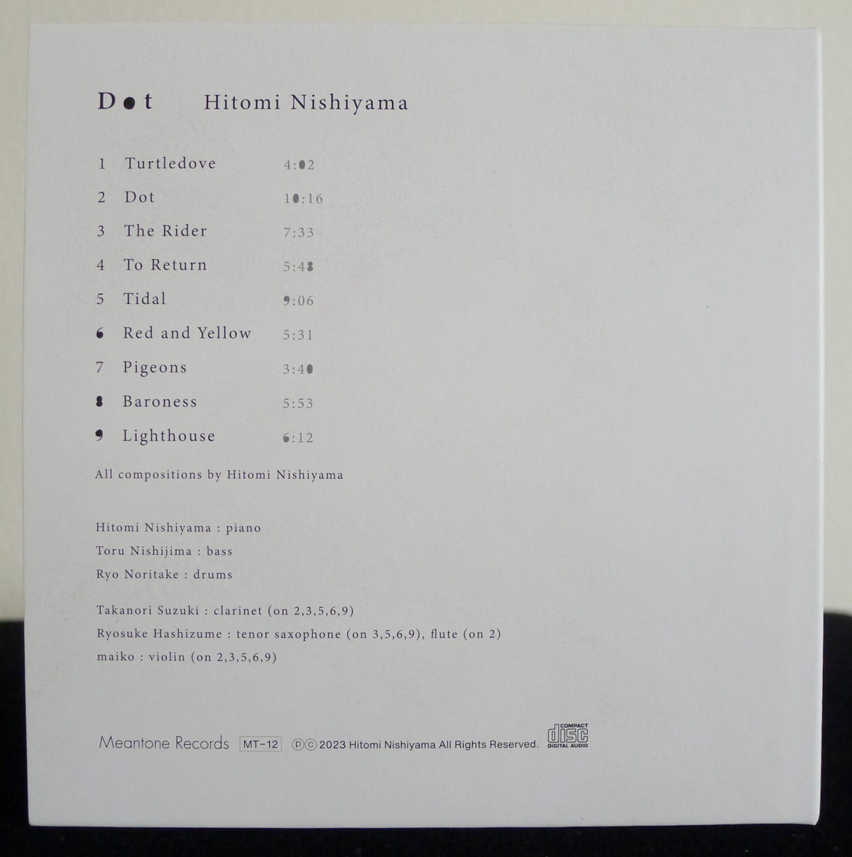 Nishiyamaページ Hitomi Nishiyama: Dot - by Brian McCrory - Jazz of Japan