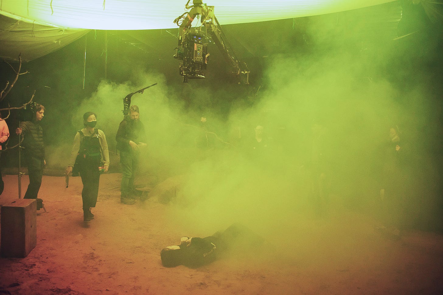 BTS from the feature film shoot the fear below shot on location in Echuca Victoria September 2022 photo by Gary Compton