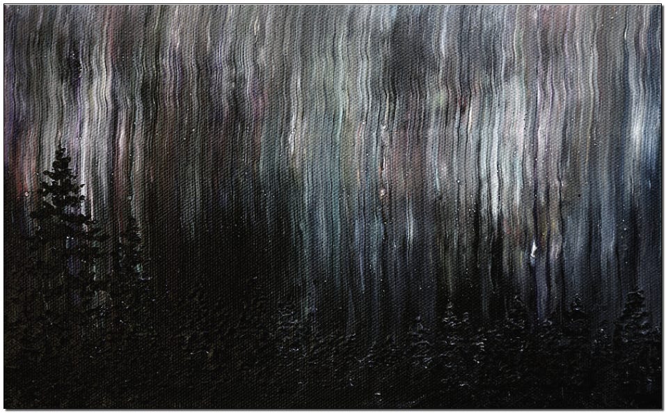 Into the rain.