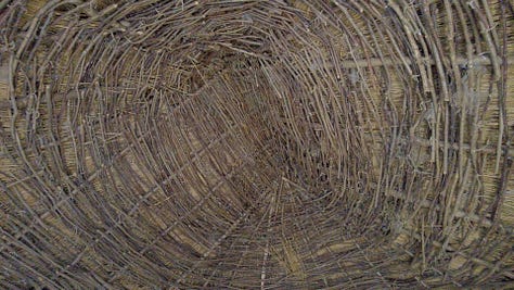 Roundhouses at the Stonehenge Visitor Centre.