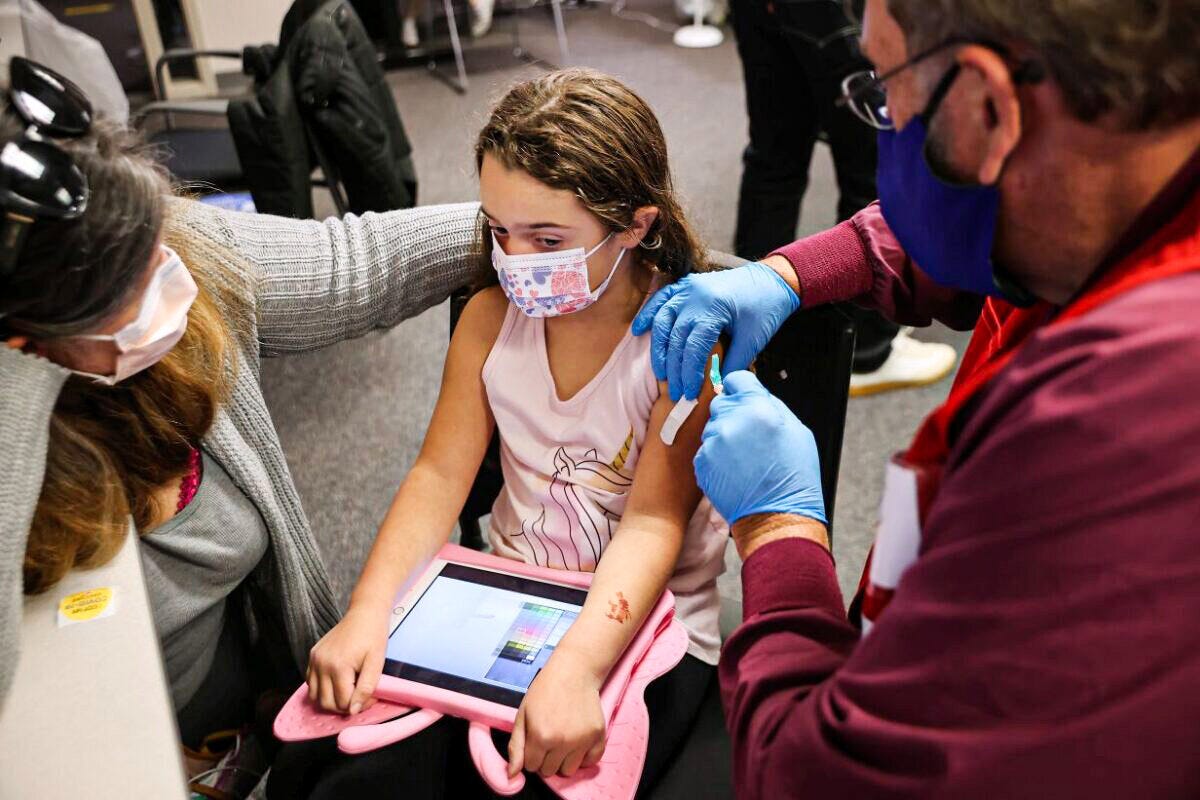 Children Receive Covid Vaccine In Fairfax County, Virginia