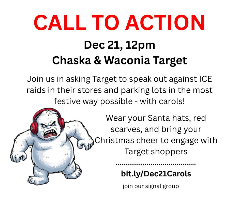 Protest Christmas Carols at Target Protest Christmas Carols at Target