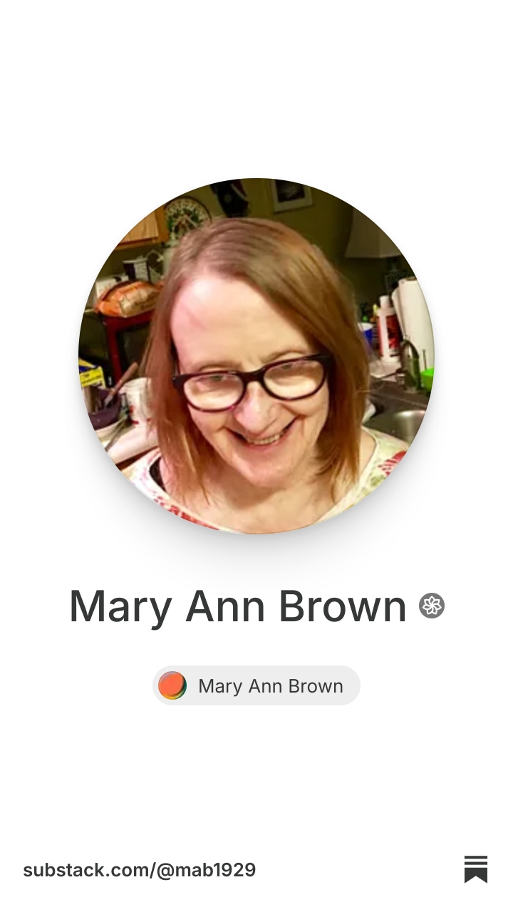 Mary Ann Brown | Substack