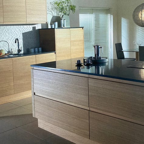 Modern, slick kitchen designs. Three inspirational images which were used for the final design of my dream kitchen