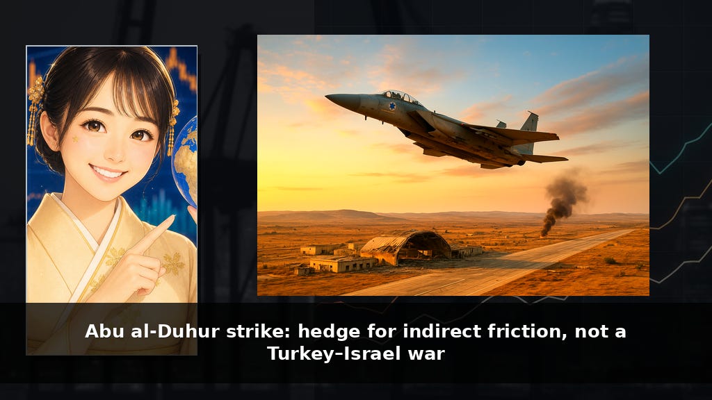 Abu al‑Duhur strike: hedge for indirect friction, not a Turkey–Israel war Abu al‑Duhur strike: hedge for indirect friction, not a Turkey–Israel war